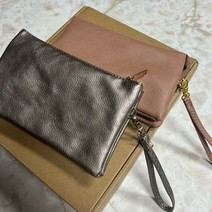 Pink and Silver Wristlet/Crossbody